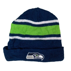 Cappello berretto invernale Seattle Seahawks NFL blu classico lavorato a maglia uomo taglia unica - Foto 1 di 5
