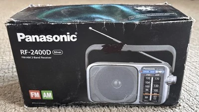 Panasonic RF-2400D Portable FM/AM Radio with AFC Tuner RF-2400 Silver New - Image 1 of 4