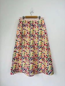 Boden Skirt Women Size 10 Multicoloured Floral Embroidered Mesh Bright Colourful - Picture 1 of 7