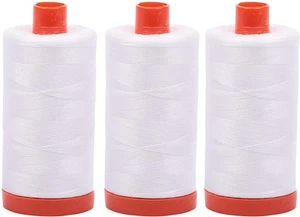 3-PACK - 50WT - Natural White, Solid - Mako Cotton Thread - 1422Yds EACH - MK... - Picture 1 of 1