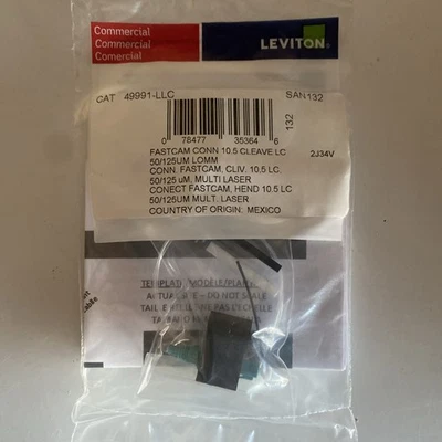 ¡Lote de 10! Nuevo sellado Leviton CAT 49991-LLC Fastcam 10.5 Cleave 50/125UM Foto 1 de 3