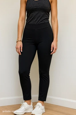 Pantalones DKNY para mujer medianos elásticos negros ajustados vestido trabajo viaje comodidad Foto 1 de 4