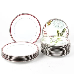 CHARTER CLUB Grand Buffet Platinum FLORAL collection SALAD Plates NWT - Picture 1 of 4