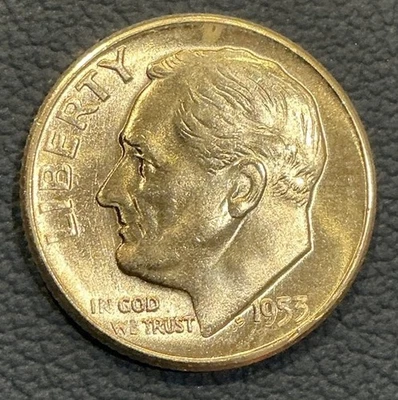 1953 S Roosevelt Dime UNCIRCULATED - 90% Silver - Image 1 of 2