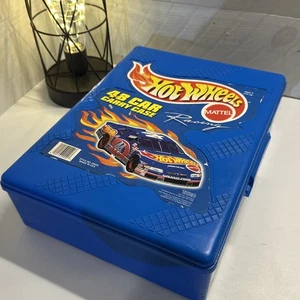 Vtg Hot Wheels 48 Car Carry Case Style No. 20020 Blue Mattel Racing USA 1998 - Picture 1 of 13