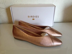 Birdies The Goldfinch Rosegold Leder spitz zulaufend Ballerinas Größe 10 - Bild 1 von 10