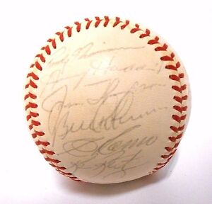 Chuck Tanner Harvey Haddix Berra 1982 Pittsburgh Pirates Autographed Signed ball