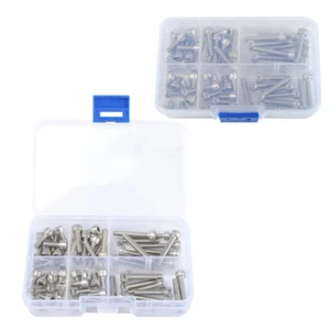 Set macchina metrica viti acciaio inox 60 pezzi kit assortimento armadio - Foto 1 di 11