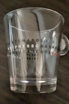 2 tasses nespresso en verres ht : 6,5 cm (serie special napoli trieste) - Photo 1/2