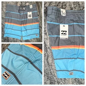 Pantalones Cortos de Tabla Billabong Spinner LT Para Hombre Talla 30 Natación Surf Rayas AZUL - Imagen 1 de 11