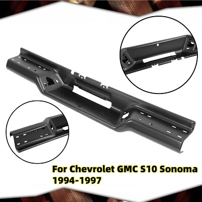For Chevrolet GMC  S10 Sonoma 1994-1997 Rear Bumper Face Bar Steel Black - Image 1 of 4