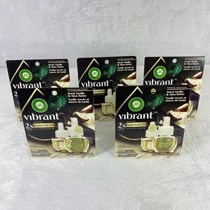 Air Wick Vibrant Plugin Essential Oil Refill Sweet Vanilla & Shea Butter 2ct 5PK - Picture 1 of 3