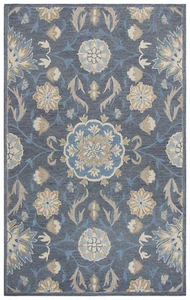 Rizzy Rugs Gray Contemporary Scrolls Shaded Picturesque Area Rug Floral RS912A - Picture 1 of 10