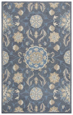 Rizzy Rugs Gray Contemporary Scrolls Shaded Picturesque Area Rug Floral RS912A - Image 1 of 4
