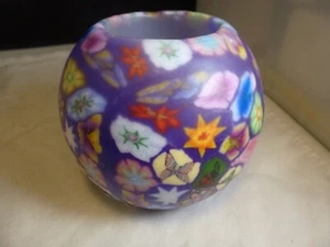 PSYCHEDELIC ROUND BALL SPHERE GLOW CANDLE 🔥 HOLLOWED OUT ON PURPOSE - Picture 1 of 2
