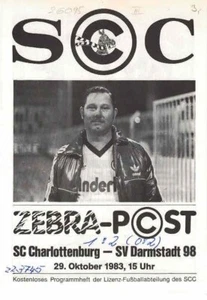 Zeszyt programowy piłkarski 83/84 2. Liga Charlottenburg Berlin - SV Darmstadt - Zdjęcie 1 z 1