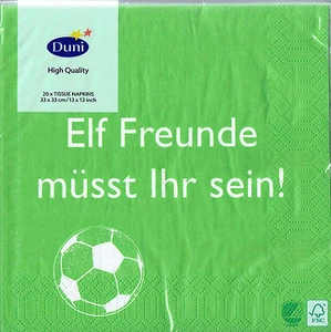1 x Duni Servietten Pack. Sprüche Motivservietten 20 Stück Party Elf Fraunde - Bild 1 von 12