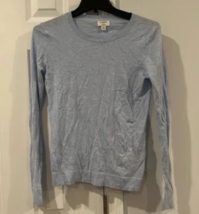 J.Crew Teddie Baumwolle Langarmshirt hellblau Damen XS - Bild 1 von 4