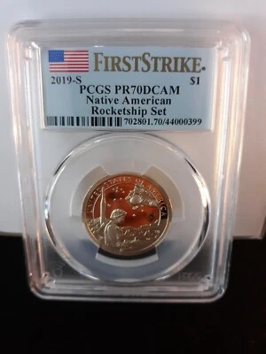 2019(S) Sacagawea Dollar PCGS PR70DCAM#128 MAKE OFFER. - Image 1 of 2