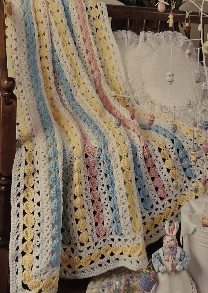 Crochet Pattern Easter Eggs Afghan 47” X 63” PATTERN ONLY - Image 1 of 1