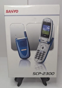 Sanyo SCP 2300 blu flip phone T9 Qwest startup kit nuovo con scatola non smartphone - Foto 1 di 11