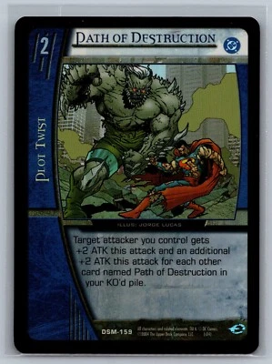 Vs System TCG Path Of Destruction #DSM-159 Foil USED Superman, Man of Steel CCG - Image 1 of 2