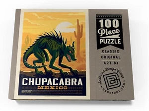 Rompecabezas Chupacabra (México) 100 Piezas, ¡Nuevo-Caja Sellada! - Imagen 1 de 10