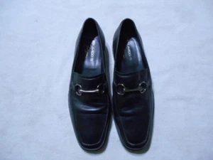 NICE! $350 EDUARDO G MILANO CLASSIC BLACK HORSE BIT LOAFERS SHOES 11 C PORTUGAL - Picture 1 of 8