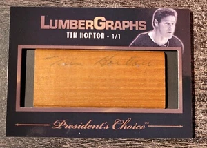 Parche en palo Presidents Choice Tim Horton Lumbergraphs firmas automáticas 1/1 - Imagen 1 de 1