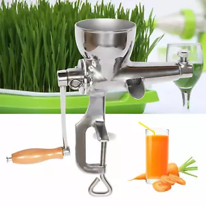 Manual Wheatgrass Juicer Hand Press Wheat Grass Fruit Juicing Extractor Silver - Picture 1 of 22