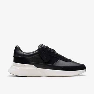 CLARKS MEN'S SHOES CRAFT PACE BLACK LEATHER AUTHENTIC - Picture 1 of 10