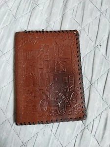 Vintage Leather Bifold Wallet with Stitched Edges - Picture 1 of 5