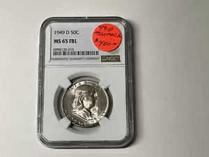 1949 D Franklin Half Dollar NGC MS 65 FBL - Picture 1 of 5