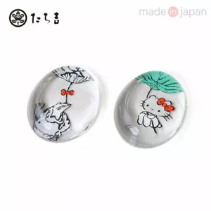 Sanrio Hello Kitty Tachikichi Chojugiga Chopstick Rest Set Lotus N-2104-120979 - Picture 1 of 10