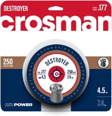Охотничьи гранулы Crosman Destroyer, калибр 0,177, 7,4 зерна, 250 штук - Изображение 1 из 4