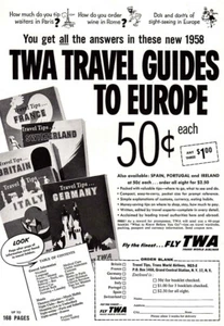 1958 TWA Guida di viaggio: hai tutte le risposte pubblicità stampa d'epoca - Foto 1 di 1