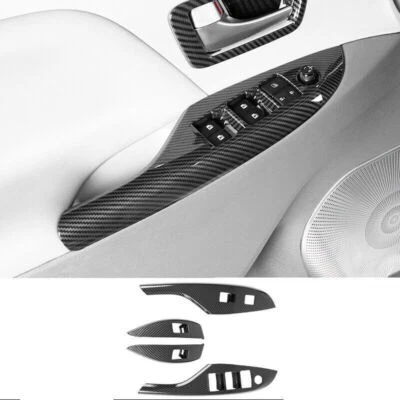 For Toyota Sienna 2015-2020 Carbon Fiber Car Window Lift Lock Switch Cover trim Foto 1 de 4