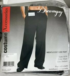 Men's Costume Pant in Black Disco Elastic Waist New by Dreamgirl Med - XXL - Picture 1 of 5