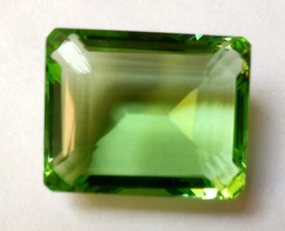 AAA+ 82.35 Ct. Large Green Peridot Emerald Cut Loose Gemstone Gift for Women - Image 1 of 4