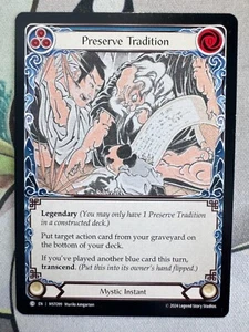 Preserve Tradition Nonfoil Flesh and Blood TCG FABB194 - Picture 1 of 1