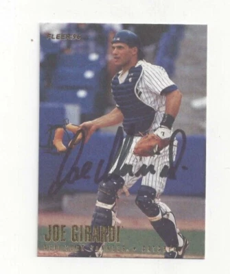 Joe Girardi New York Yankees 1996 Fleer #U60 Signed Card - Image 1 of 2