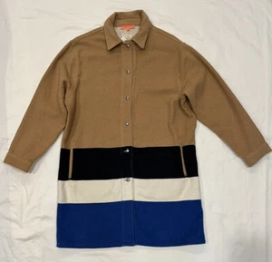 Chaqueta Suéter Vilagallo Azul Negro Blanco Bloque de Color Mezcla de Lana Vacaciones Nueva con Etiquetas 40 - Imagen 1 de 9