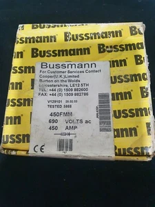 BUSSMAN 450FMM 690VOLTS 45AMP V129101 BLADE END HOLE 82MM LENGTH 113MM - Picture 1 of 5