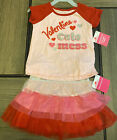 Way to Celebrate Toddler Girls' Valentine's Day "Cute Mess" Outfit 18M~free Ship
