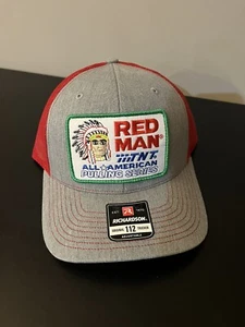 Red Man TNT Pulling Series Chewing Tobacco Trucker Hat Richardson 112 Vintage - Picture 1 of 1