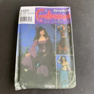 SIMPLICITY Sew Pattern #4484 Elaine Heigl RR 14-20 Womens COSTUMES Gypsy UNCUT - Image 1 of 2