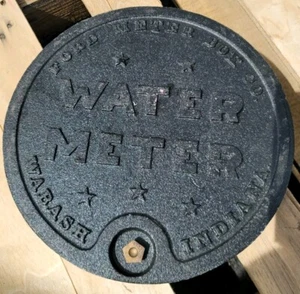 Ford WA3L Eisen Verschluss Wasserzählerkasten Deckel, 12-5/16" Deckel für 11-1/4" I.D. Ring - Bild 1 von 7