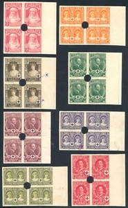 ESPAÑA 1926 - EDIFIL 325/338aMT - BLOQUES DE 4 - CRUZ ROJA ESPAÑOLA - MUESTRAS - Imagen 1 de 4