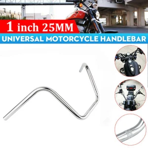 Motorcycle Handlebar High-Rise Drag Bar For Chopper Cafe Racer  1" 25mm Chrome - Picture 1 of 7