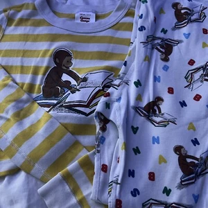 Hanna Andersson Curious George Pajamas Size 150 Unisex EUC - Picture 1 of 6